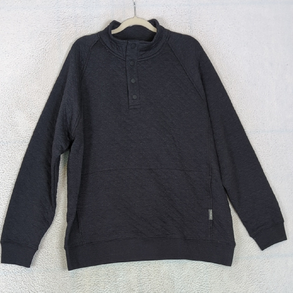 Eddie Bauer‎ Men's Quilted Gray Pullover Size L